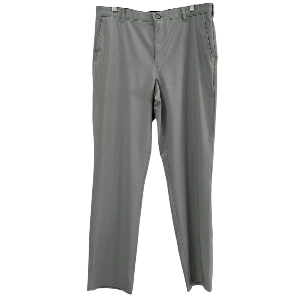 Izod Men's Gray Flat Front Chino Golf Pants Sz 36